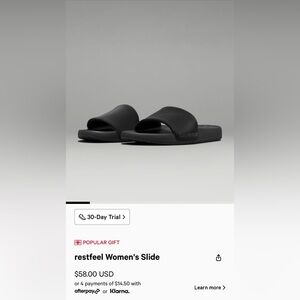 Lululemon Women Restful slides size 6